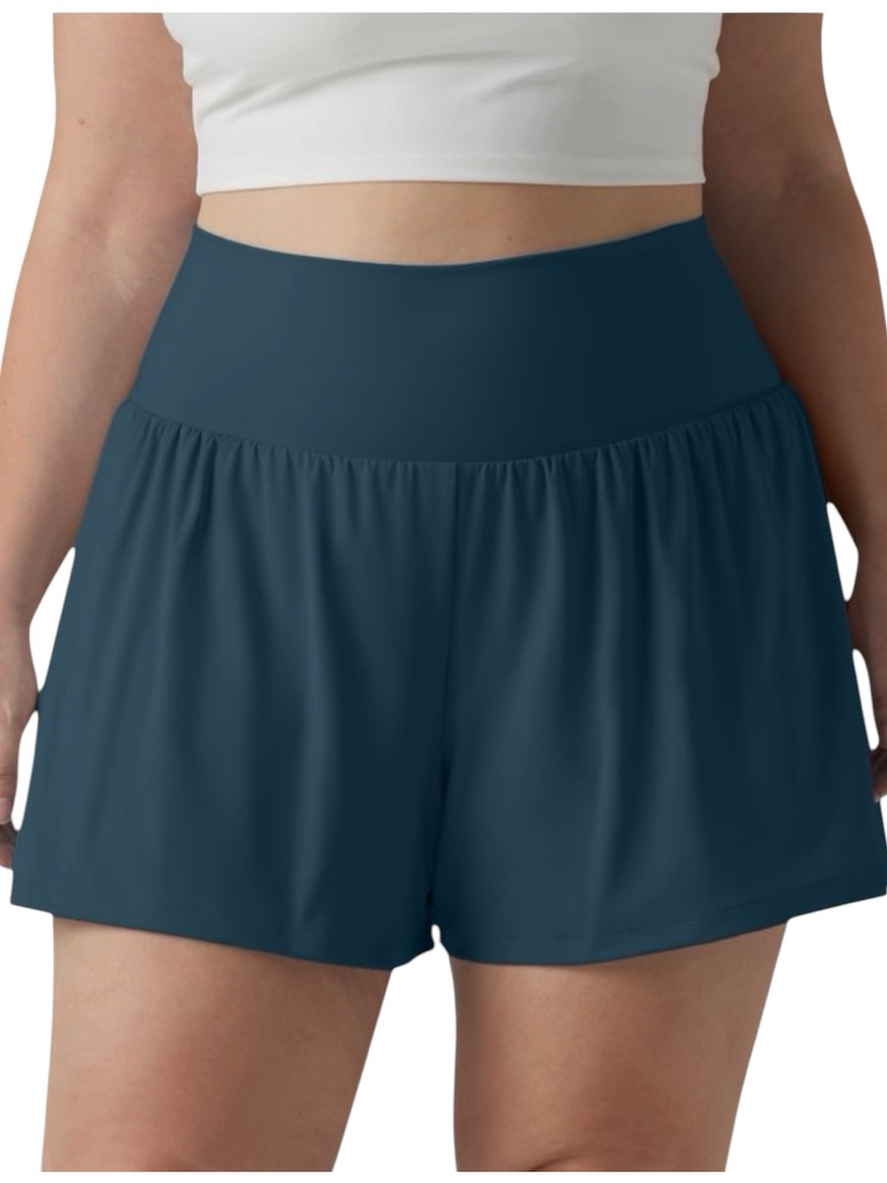 Halara Airy Super High Waisted 2-in-1 Instant Cool Yoga Shorts Sz L Like New